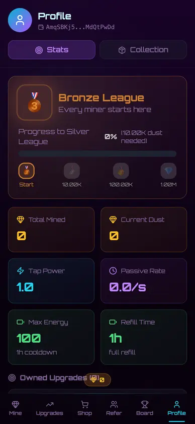 Tap Miner - Earn $Dust screenshot 2