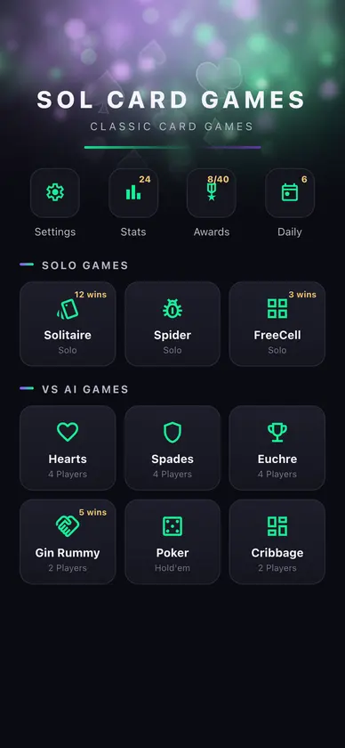 Sol Card Games screenshot 1