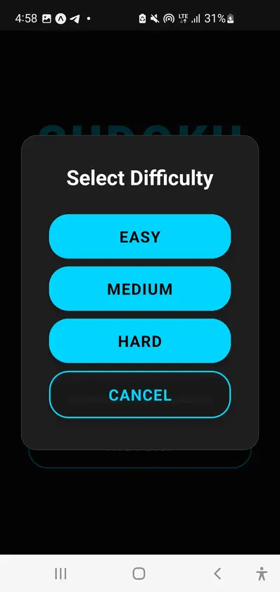Sudoku screenshot 2