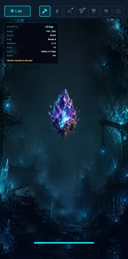 Solana Crystal Miner screenshot 2