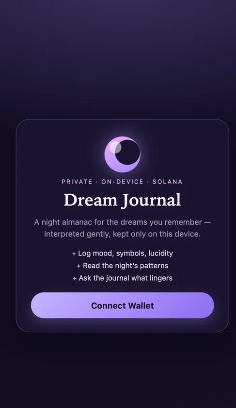 dream journal screenshot 1