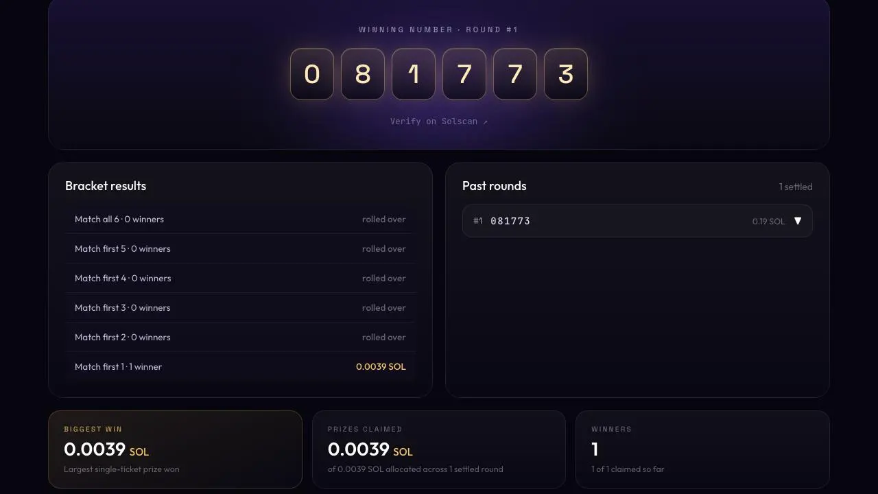 Solara Lotto screenshot 2