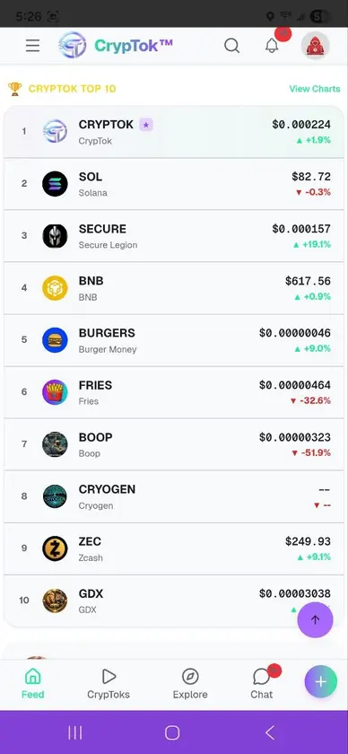CrypTok screenshot 3