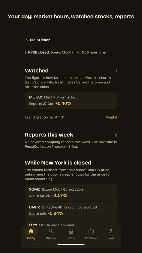 PlainTicker screenshot 1