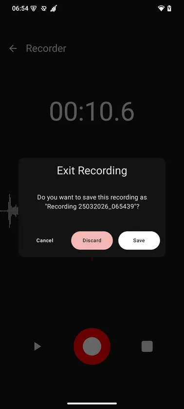 Recorder screenshot 2