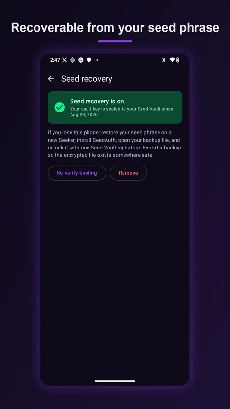 SeedAuth screenshot 2