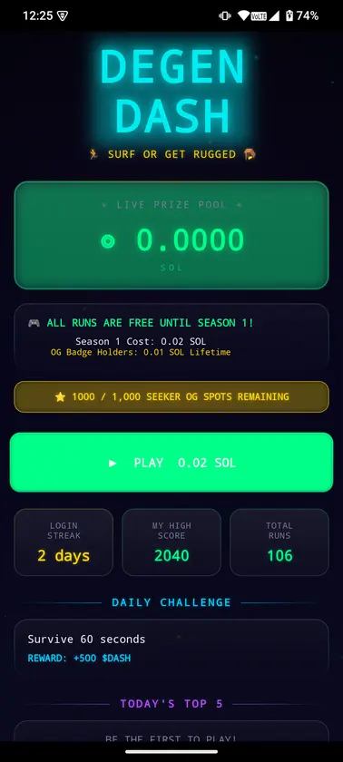 Degen Dash screenshot 1