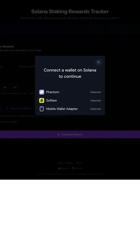 SOL Stake Rewards & Tax screenshot 1