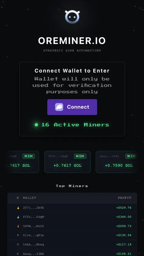Oreminer screenshot 1
