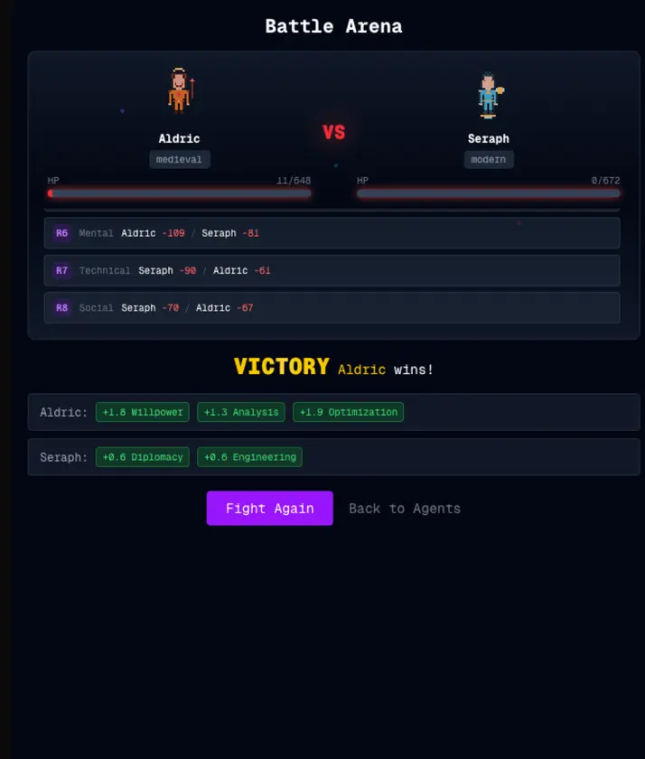 Level Up by Yourself - AI Agent RPG on Solana screenshot 3
