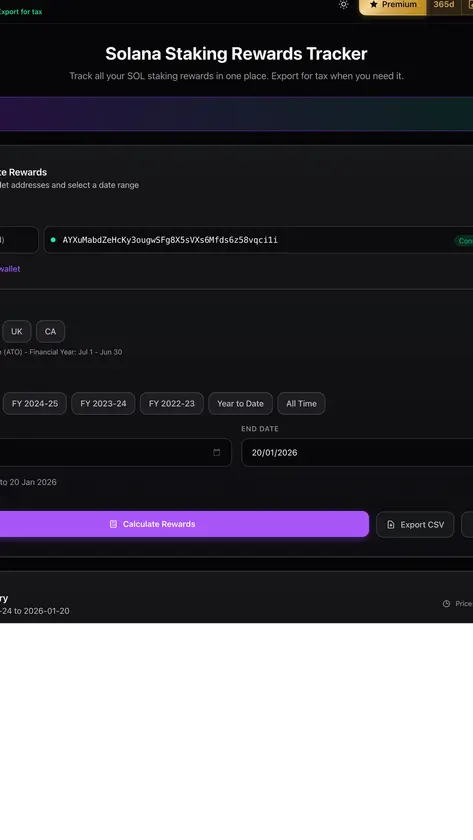SOL Stake Rewards & Tax screenshot 4