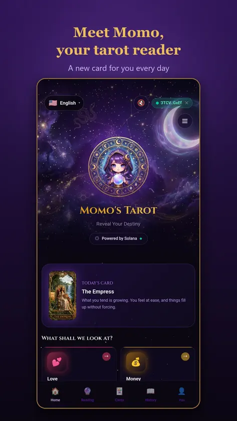 Momo's Tarot screenshot 1