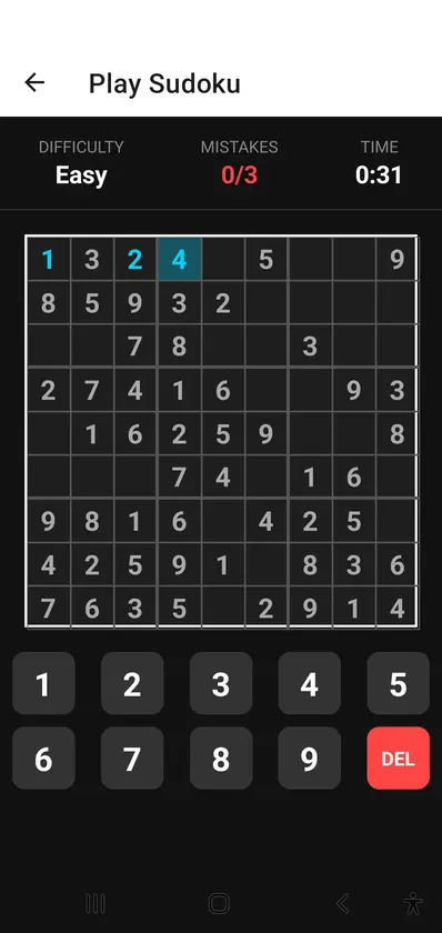 Sudoku screenshot 4