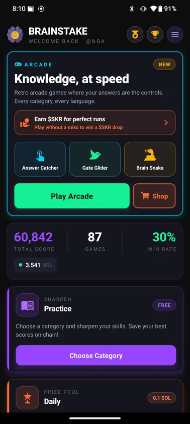 BrainStake screenshot 1