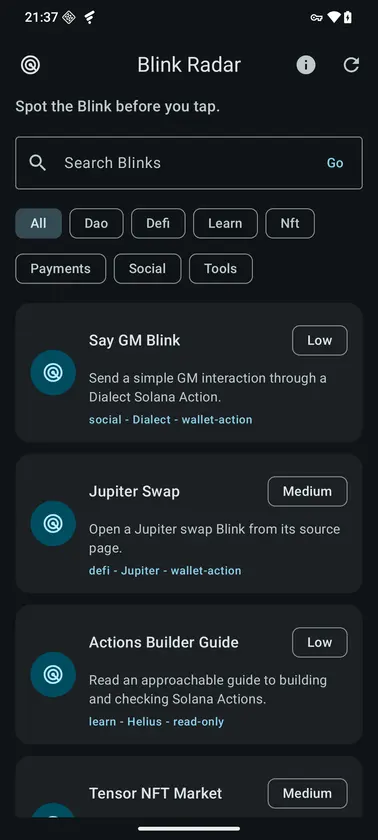 Blink Radar screenshot 1