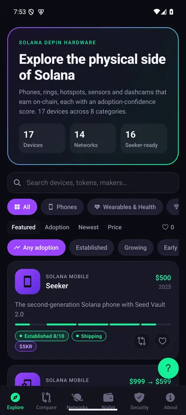 Seeker DePIN Explorer screenshot 2