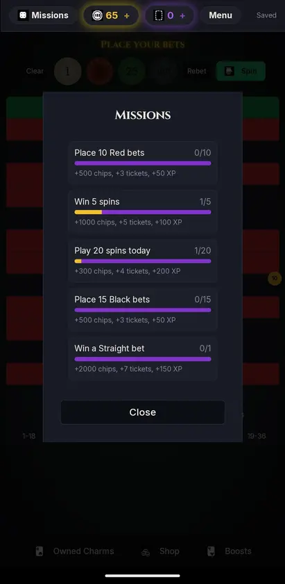Charm Roulette screenshot 2
