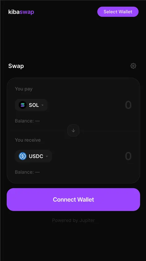 KibaSwap screenshot 1