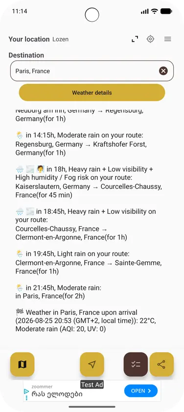 WeatherRoute screenshot 5