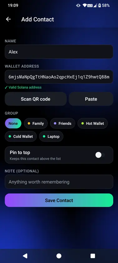 SolContacts screenshot 3