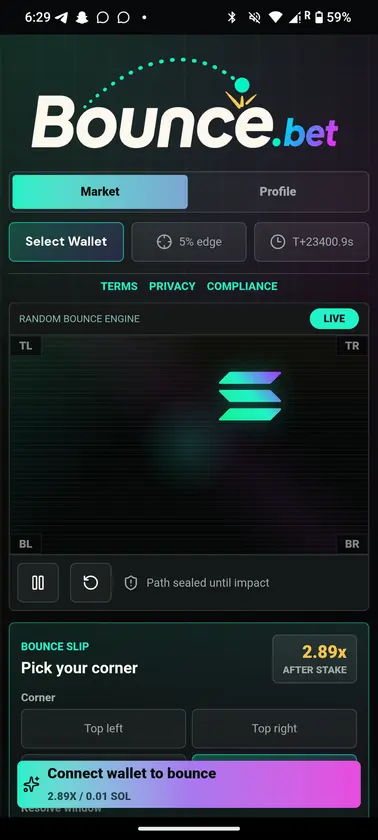 Bounce.bet screenshot 1