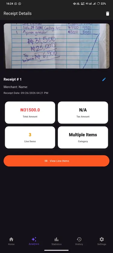 Receipt Scanner screenshot 2