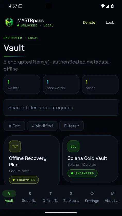 MASTRpass Pro screenshot 2