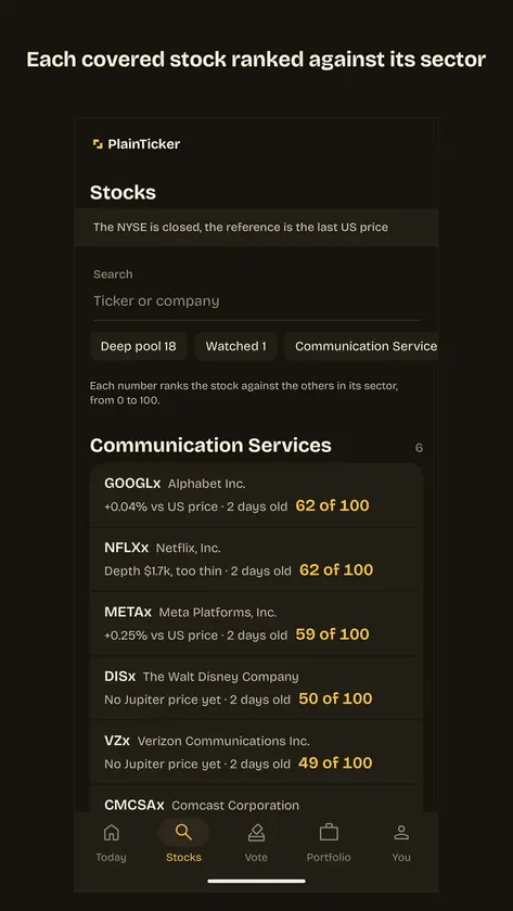 PlainTicker screenshot 2