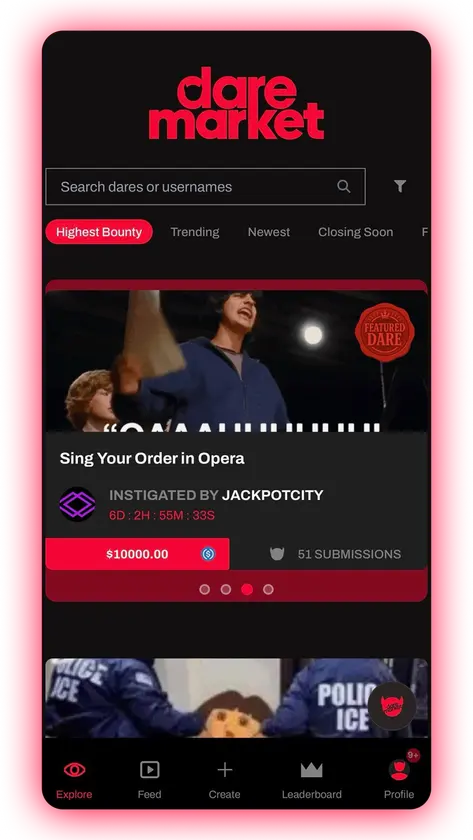 Dare Market screenshot 1
