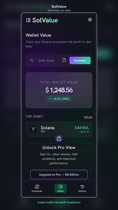 SolValue screenshot 2