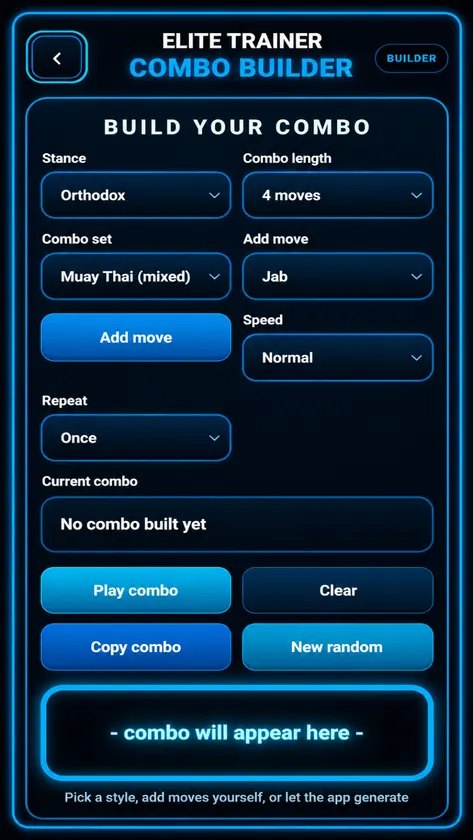 Elite Trainer ComboBuilde screenshot 2