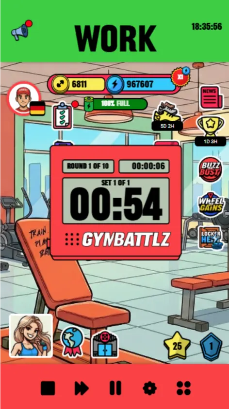 GYMBATTLZ screenshot 1