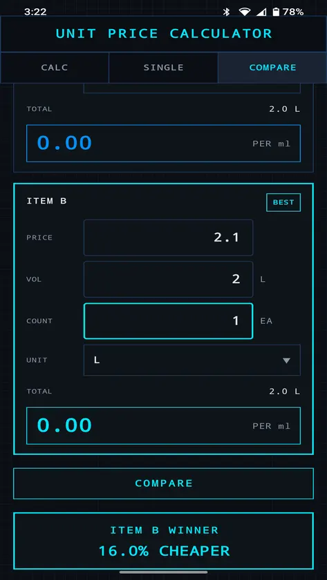 PRICE CALC screenshot 2