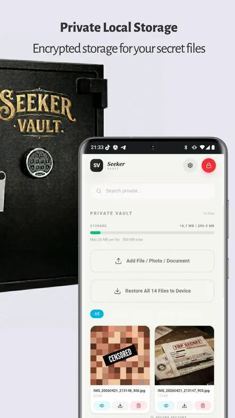 Seeker Vault: Local Safe screenshot 4