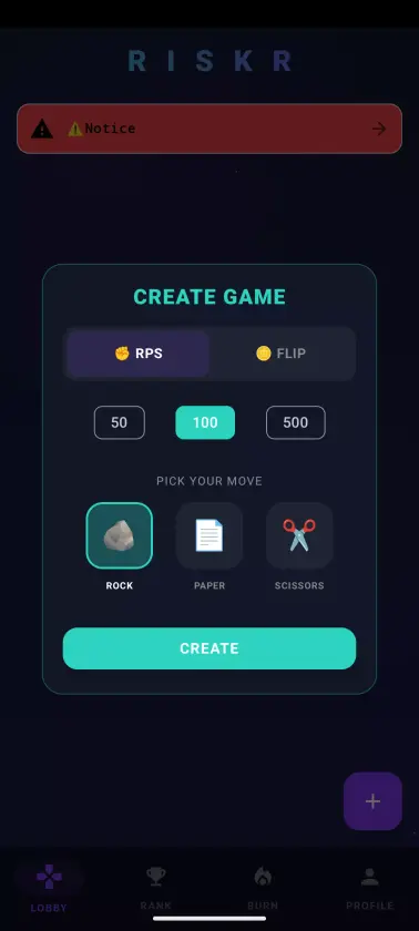Riskr screenshot 1