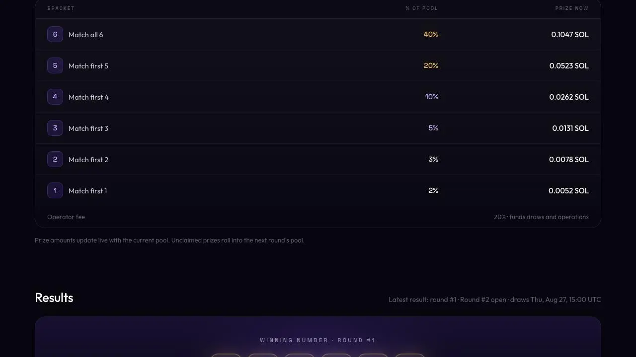 Solara Lotto screenshot 3