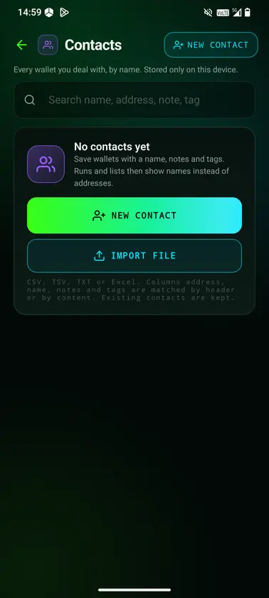 MASTRsender screenshot 2