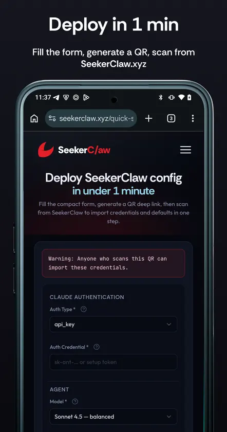 SeekerClaw screenshot 3