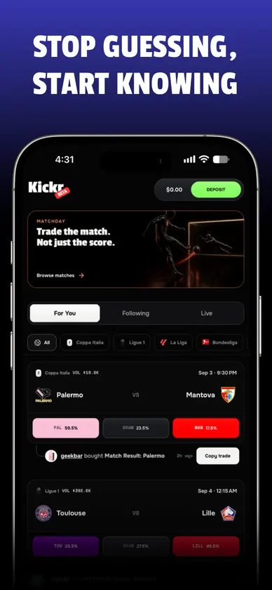 Kickr screenshot 1