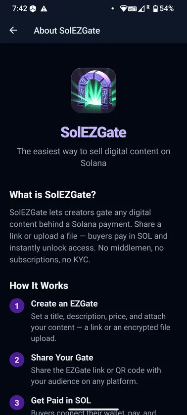 SolEzGate - Easy Gate on Solana screenshot 1