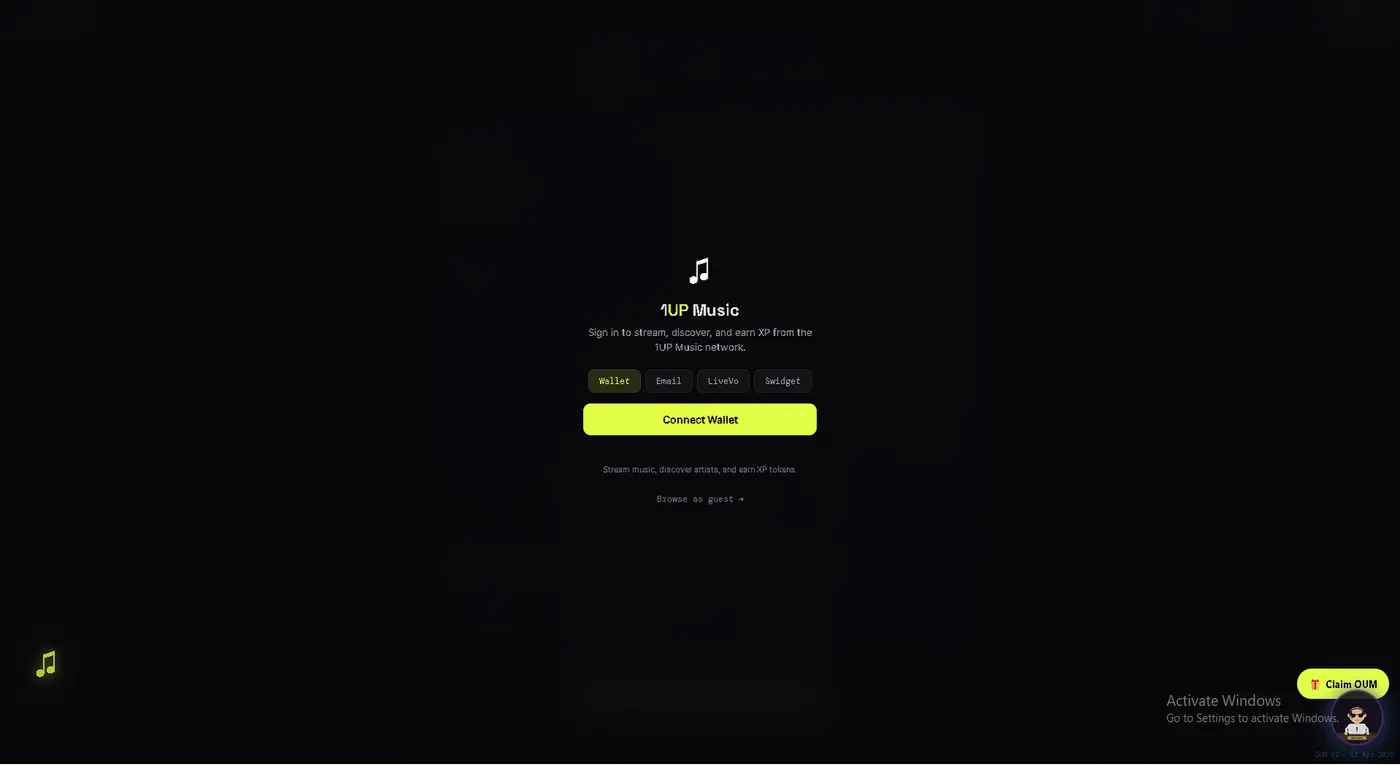 1UP Music screenshot 1
