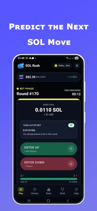 SOL Rush: Prediction Game screenshot 1
