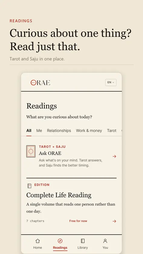 ORAE: K-Astrology & Tarot screenshot 2