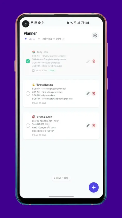 Planner screenshot 6