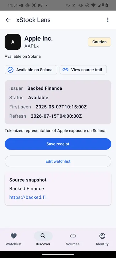 xStock Lens screenshot 2