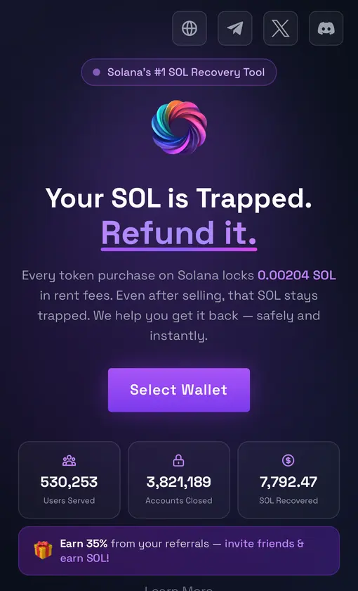 RefundYourSOL screenshot 1