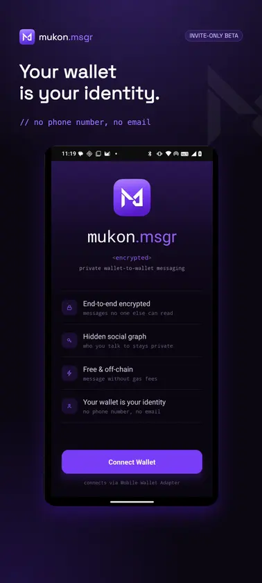 Mukon Messenger (Devnet) screenshot 1