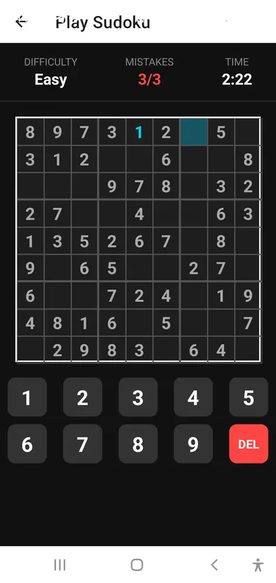 Sudoku screenshot 5