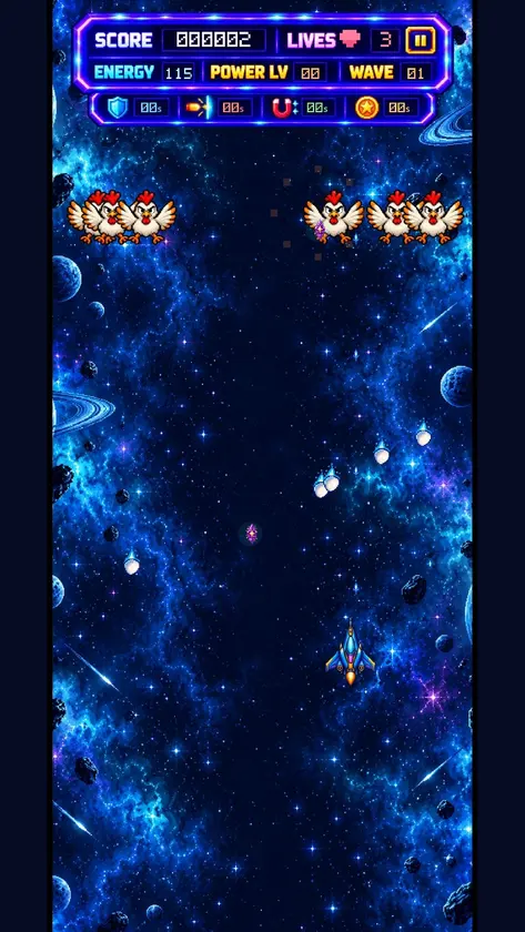 CosmoCluck Pixel Raid screenshot 2