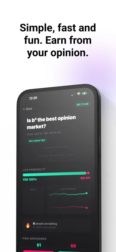 b⁴ - Opinion Markets screenshot 3